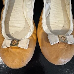 Tory Burch Tan Ballet Flats with Bow